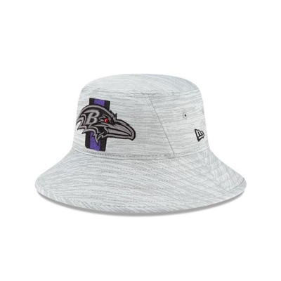 Sapca New Era Baltimore Ravens NFL Official NFL Training Stretch Bucket Hat - Negrii